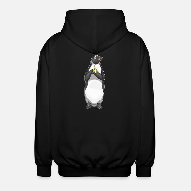 Pingouin Banane Fruit - Veste à capuche unisexe - noir