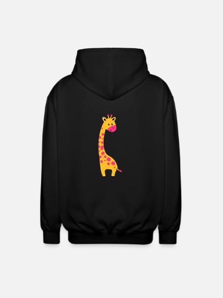 cute giraffe - Unisex Kapuzenjacke - Schwarz