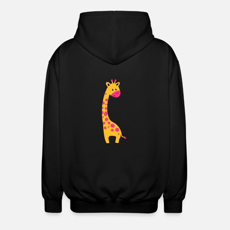 cute giraffe - Unisex Kapuzenjacke - Schwarz
