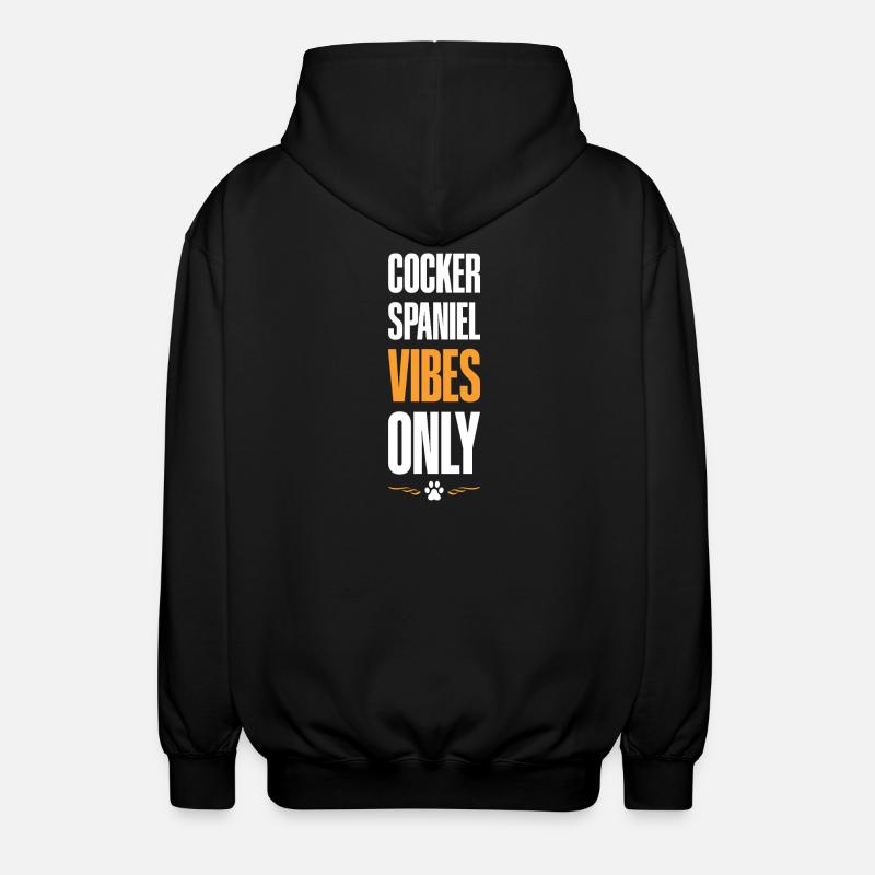 Cocker Spaniel Vibes uniquement - Veste à capuche unisexe - noir