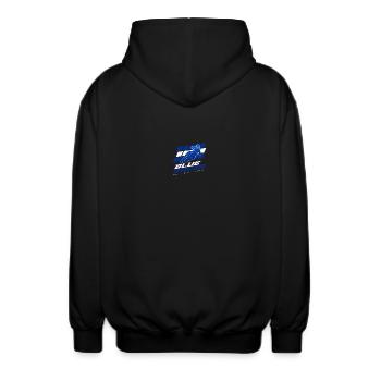 Blue Racer - Unisex Kapuzenjacke - Schwarz - Hinten - AI Model Male 185 light (185cm)