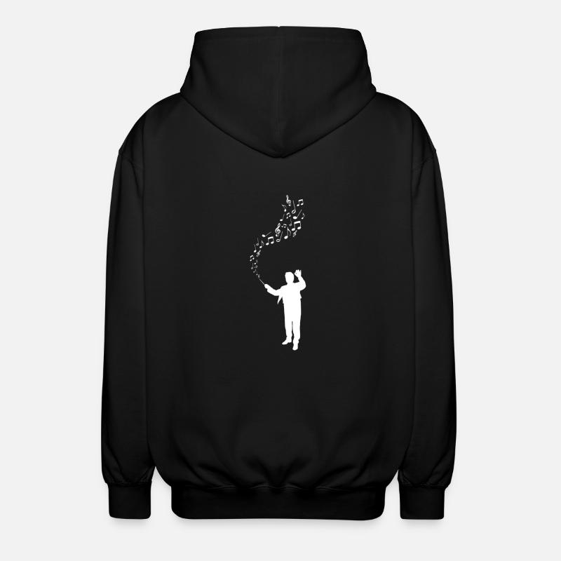 Dirigent - Maestro - Noten - weiß - Unisex Kapuzenjacke - Schwarz