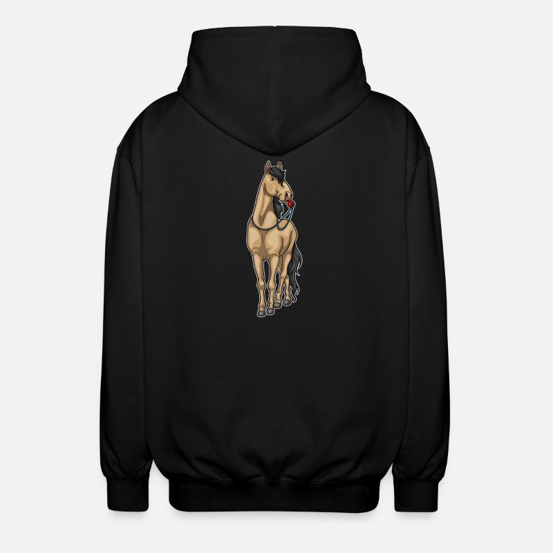 Sifflet d’arbitre de cheval - Veste à capuche unisexe - noir