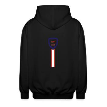 Der Fußballverein Lille - Unisex Kapuzenjacke - Schwarz - Hinten - AI Model Male 185 light (185cm)