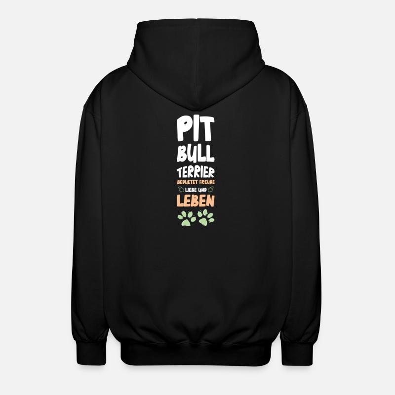 Vie amoureuse du Bull Terrier - Veste à capuche unisexe - noir