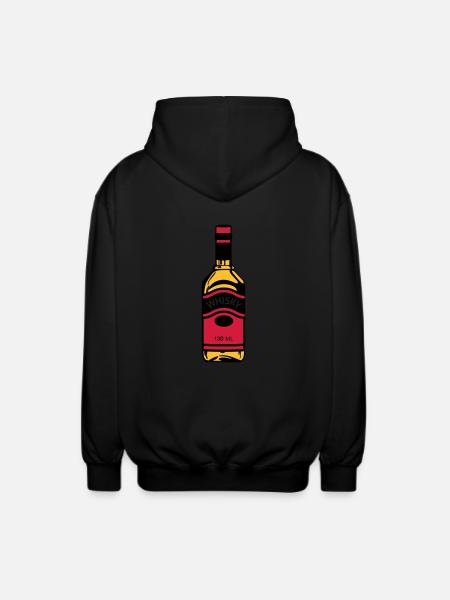 Whisky-Flasche - Unisex Kapuzenjacke - Schwarz