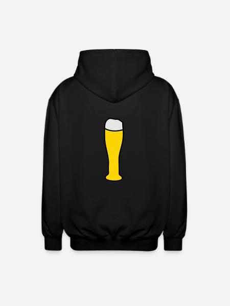 Weizenbier - Unisex Kapuzenjacke - Schwarz