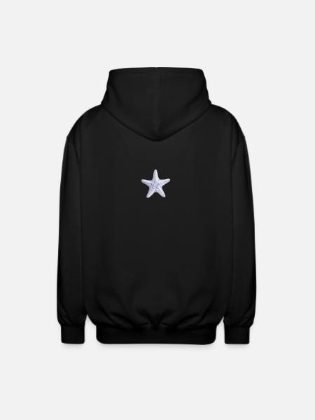 Zartes Seestern-Aquarell - Unisex Kapuzenjacke - Schwarz