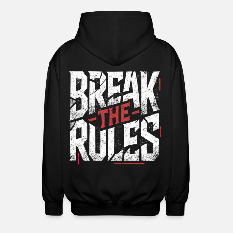 Break the Rules - Unisex Hooded Jacket - black