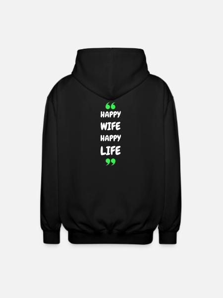 Femme Heureuse Vie Heureuse - Veste à capuche unisexe - noir