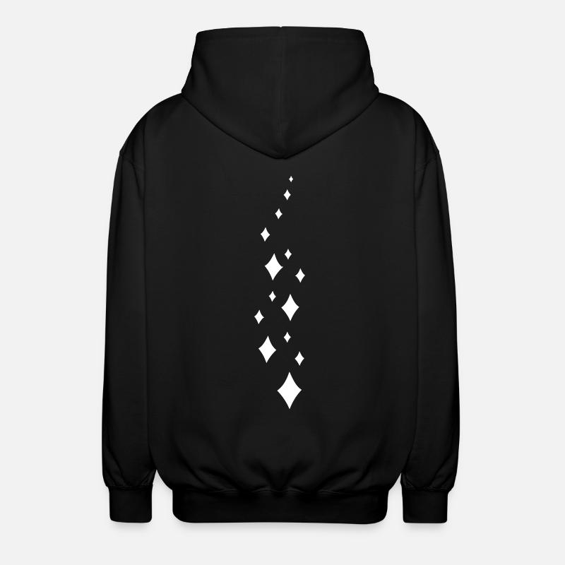 Check pattern glitter cloud - Unisex Hooded Jacket - black