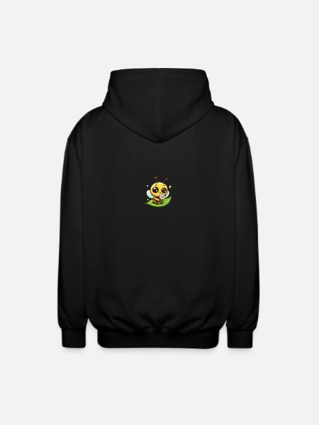 Bee Cartoon 7 - Unisex Hooded Jacket - black