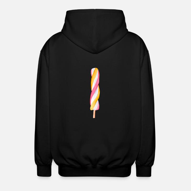 Mehrfarbige Eiscreme - Unisex Kapuzenjacke - Schwarz