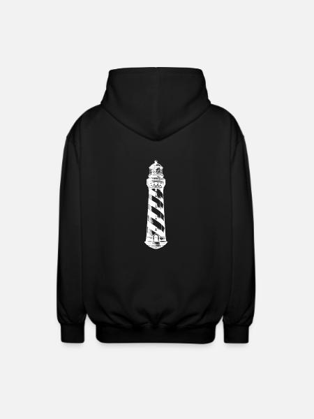 Phare côtier à rayures obliques - Veste à capuche unisexe - noir
