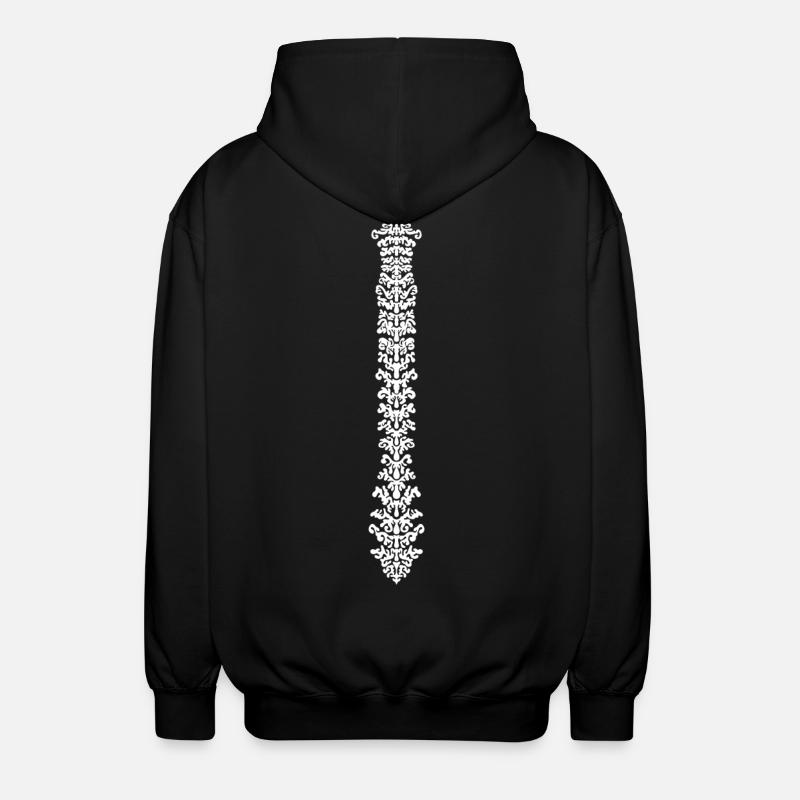 Backbone-Wirbelsäulendesign - Unisex Kapuzenjacke - Schwarz