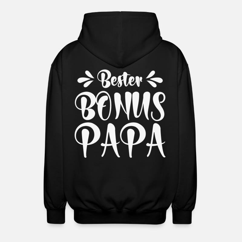 Bester Bonus Papa - Unisex Kapuzenjacke - Schwarz