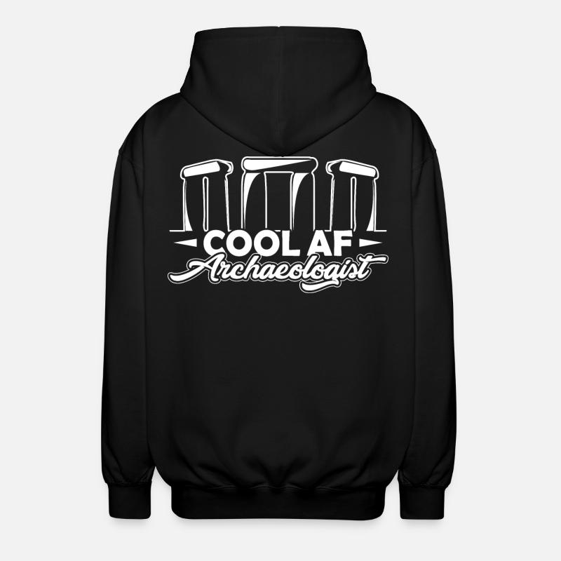 Archaeologist Cool AF Archaeologist - Unisex Hooded Jacket - black