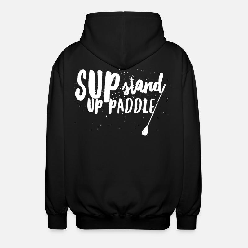 Paddleboarding Sup Stand - Unisex Hooded Jacket - black
