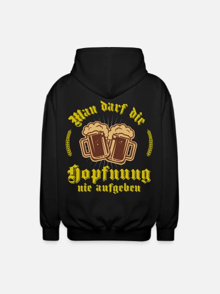Unterhopft - Unisex Kapuzenjacke - Schwarz