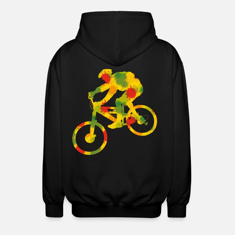 Bunter Biker - Unisex Kapuzenjacke - Schwarz