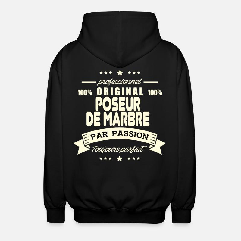 Poseur de marbre Original - Veste à capuche unisexe - noir