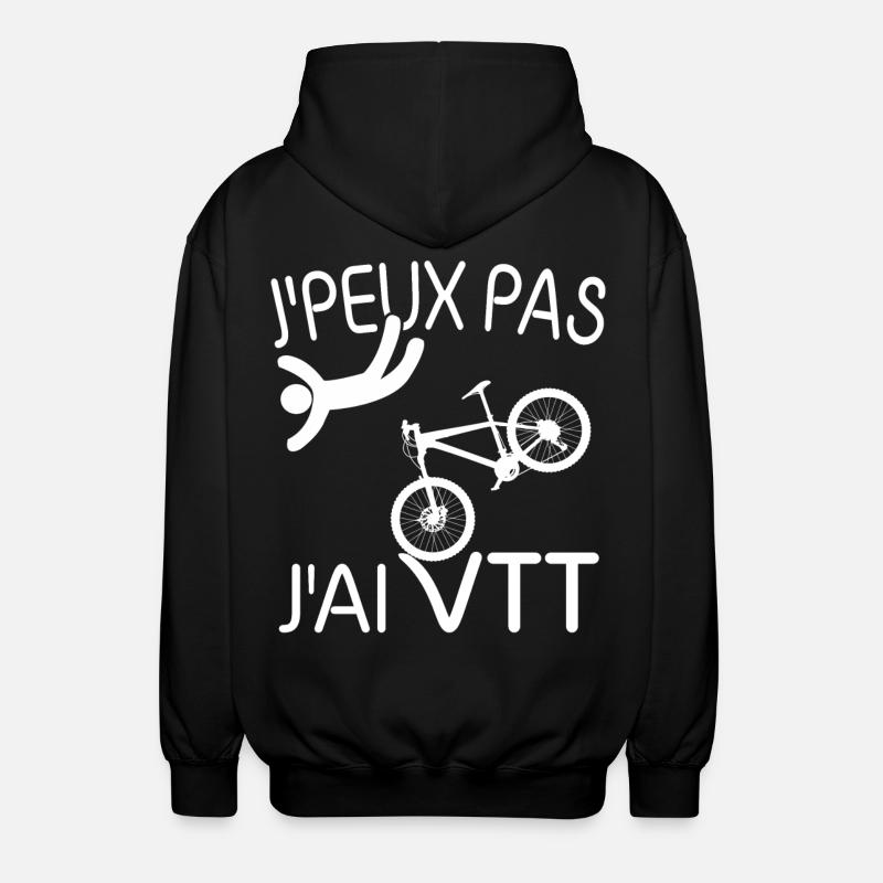 J'PEUX PAS , J'AI VTT - Veste à capuche unisexe - noir
