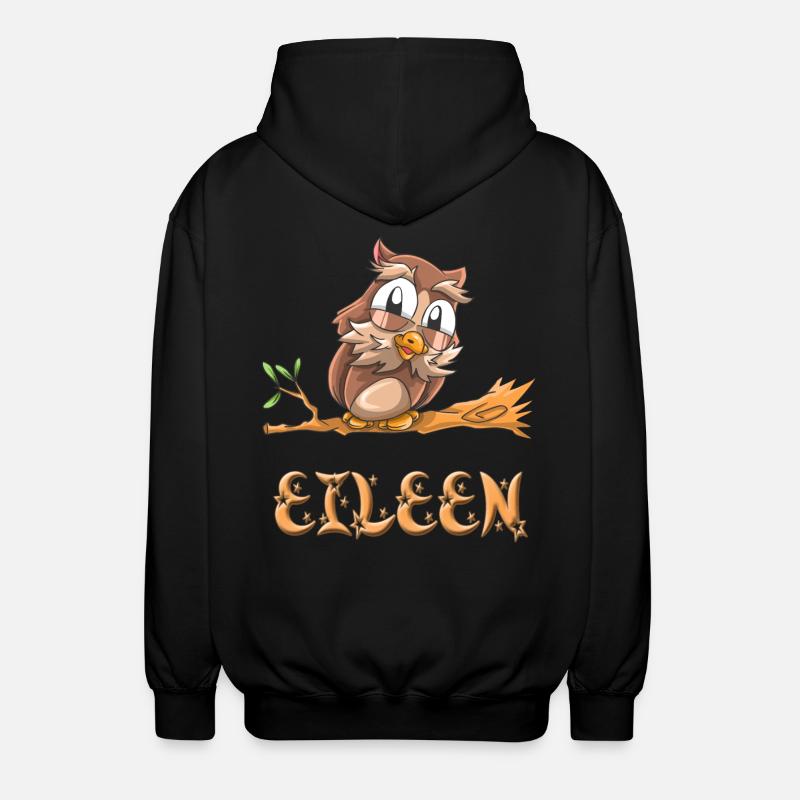 Eule Eileen - Unisex Kapuzenjacke - Schwarz