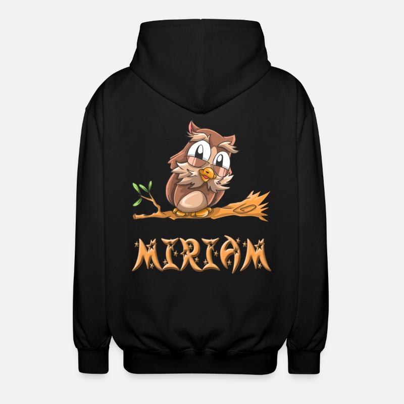 Eule Miriam - Unisex Kapuzenjacke - Schwarz