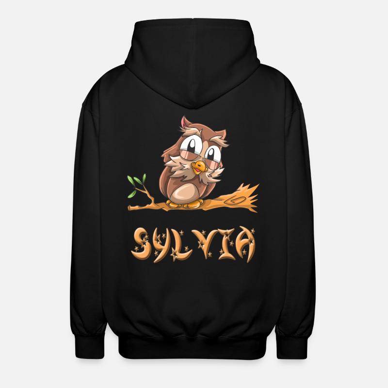 Eule Sylvia - Unisex Kapuzenjacke - Schwarz