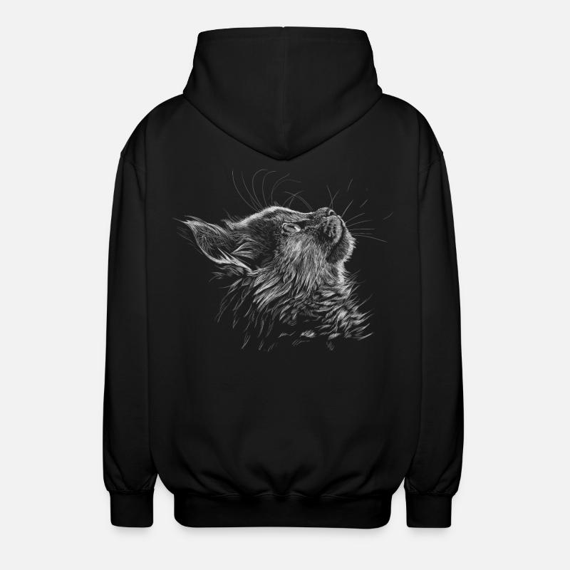 Kätzchen - Unisex Kapuzenjacke - Schwarz
