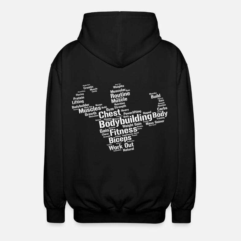 Bodybuilder - Unisex Kapuzenjacke - Schwarz