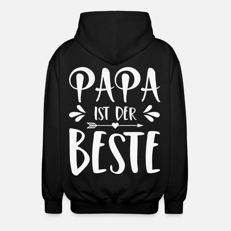 Papa ist der Beste - Unisex Kapuzenjacke - Schwarz