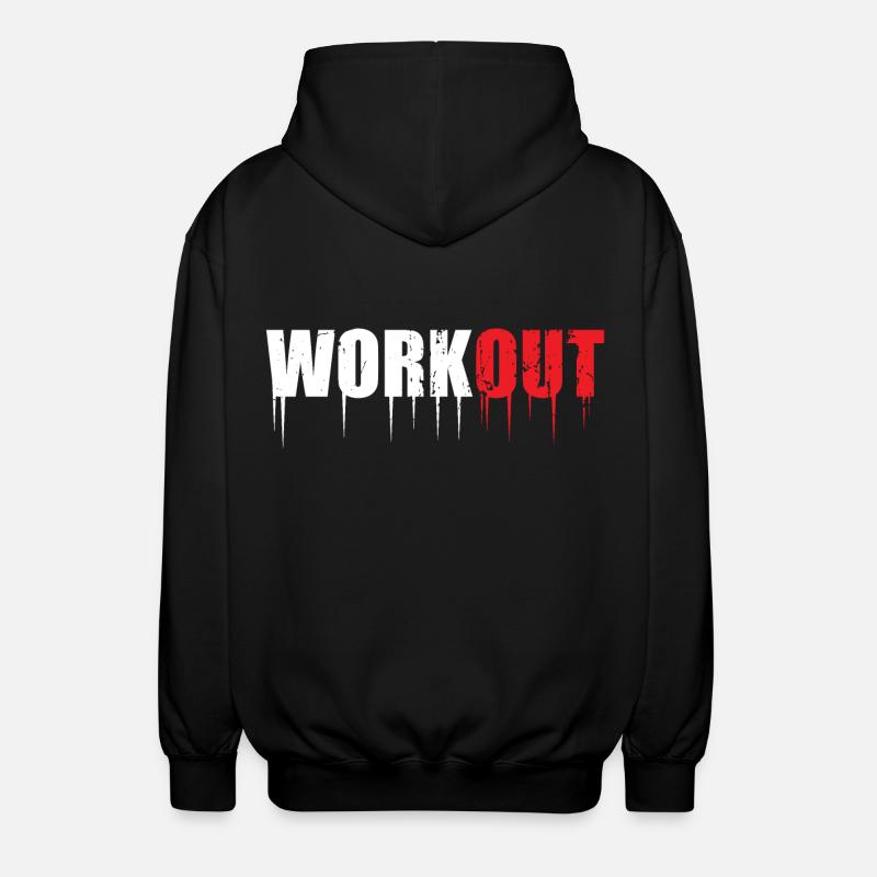 Workout - Unisex Kapuzenjacke - Schwarz