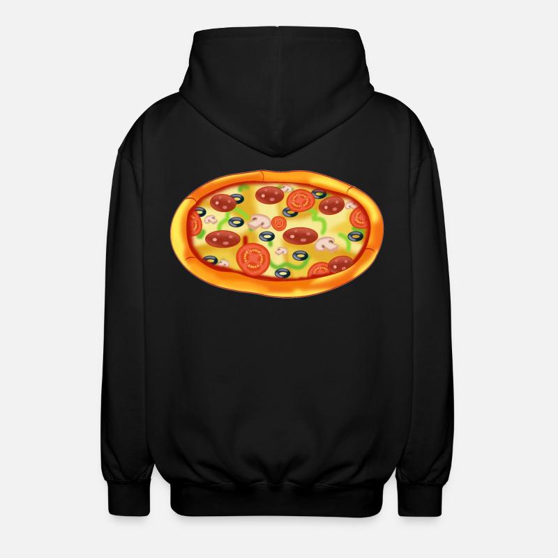 Pizza - Unisex Kapuzenjacke - Schwarz