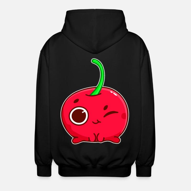 Sweet cherry winks - design - Unisex Hooded Jacket - black