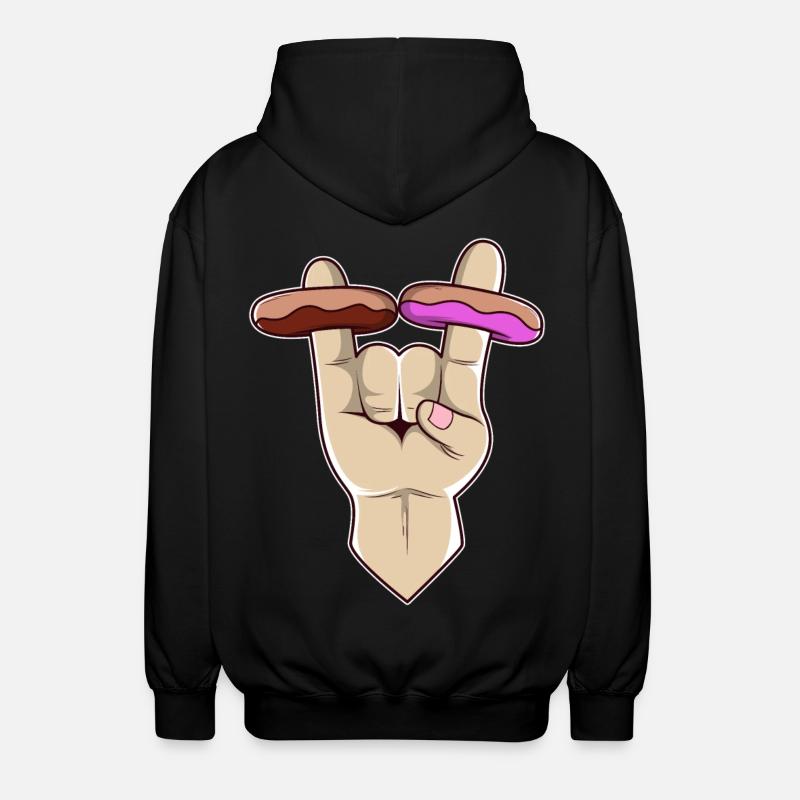 2 Donuts from Hell - Unisex Kapuzenjacke - Schwarz