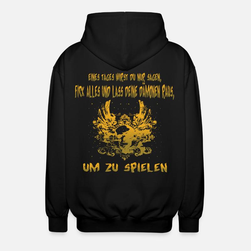 Dämon - Unisex Kapuzenjacke - Schwarz
