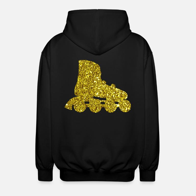 Gold Inline Skate - Unisex Kapuzenjacke - Schwarz