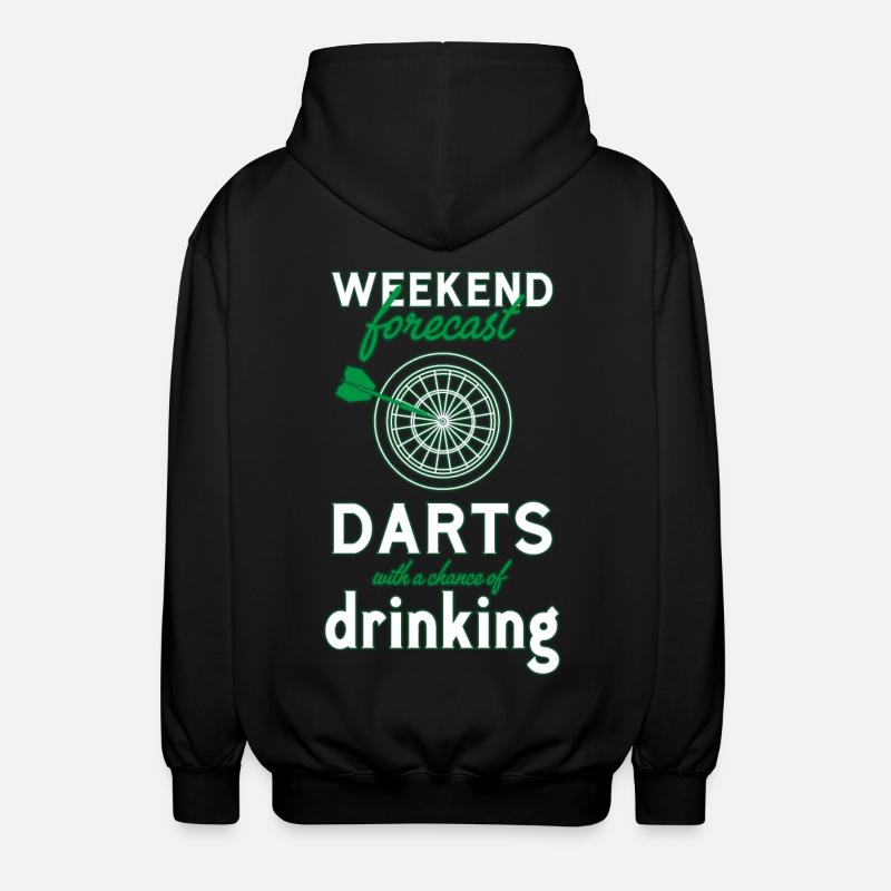 Darts Dart - Unisex Kapuzenjacke - Schwarz