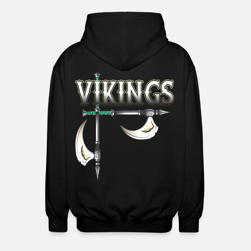 Wikinger Krieger - Unisex Kapuzenjacke - Schwarz