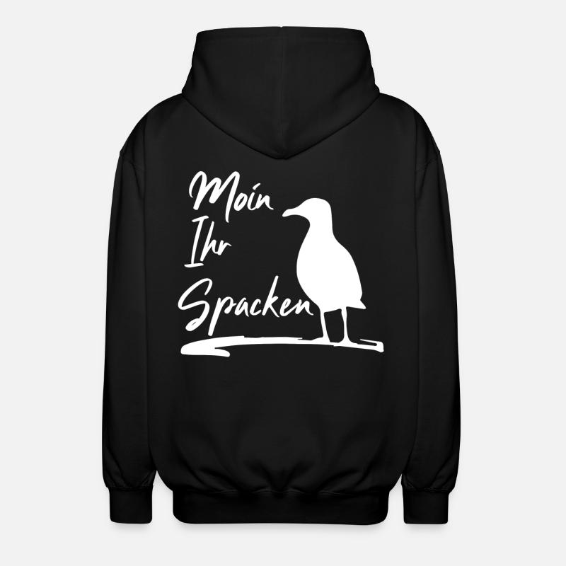 Moin Ihr Spacken - Unisex Kapuzenjacke - Schwarz