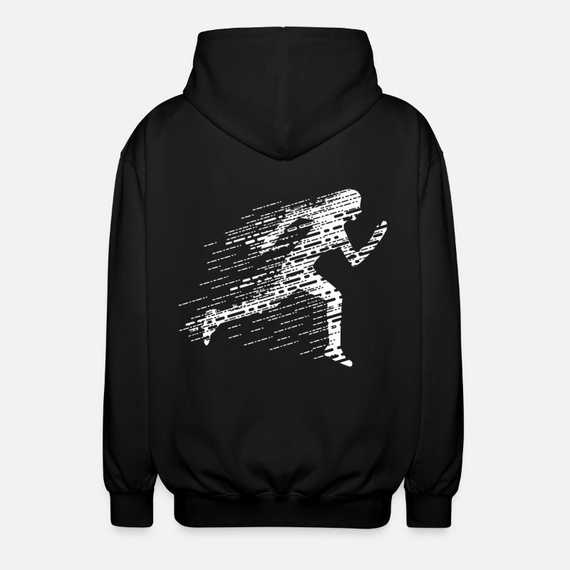 Sprinterin - Unisex Kapuzenjacke - Schwarz