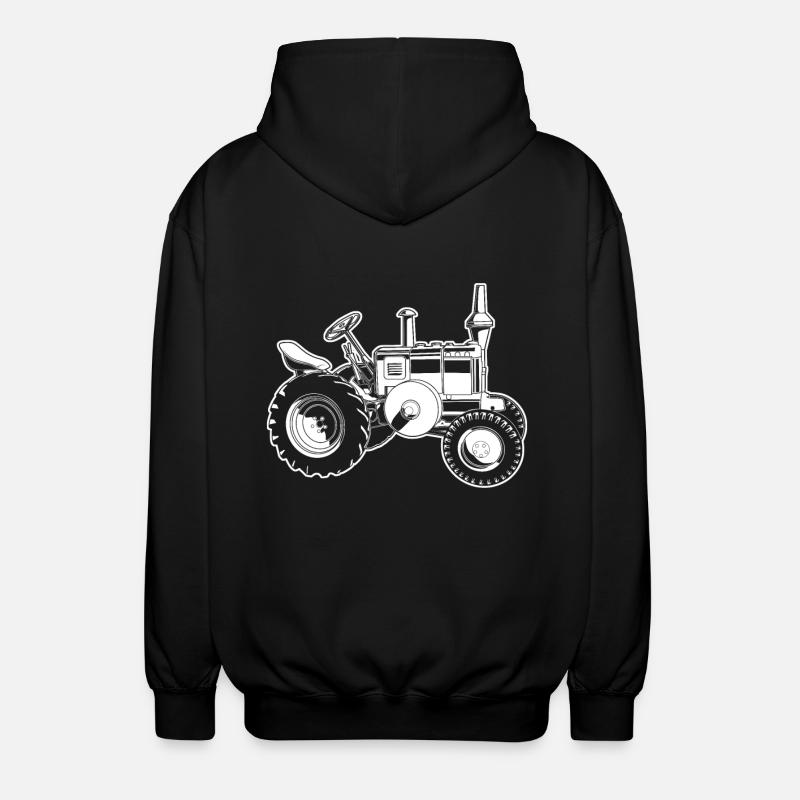 Traktor - Unisex Kapuzenjacke - Schwarz