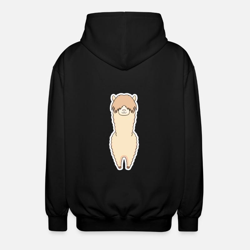 Llama - Unisex Kapuzenjacke - Schwarz