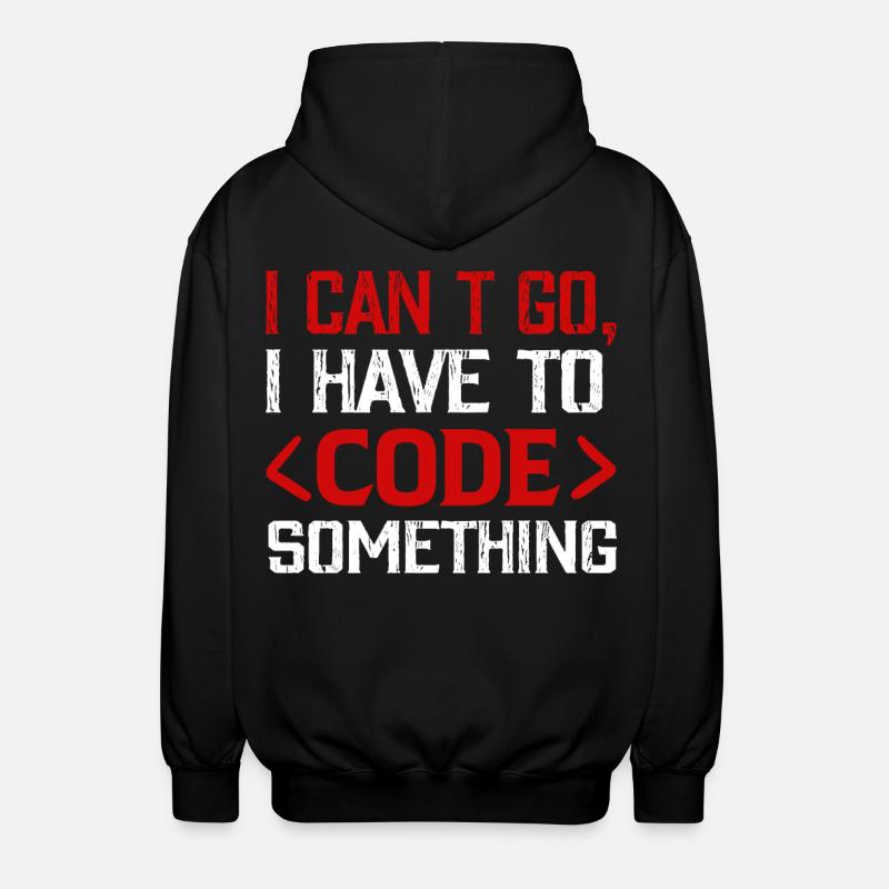 Programmeur, Nerd , Code informatique - Veste à capuche unisexe - noir