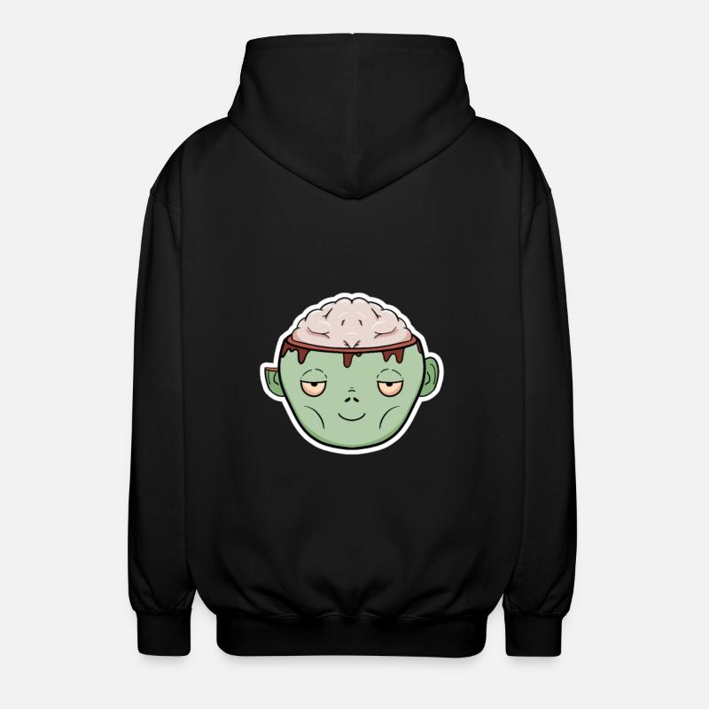 Zombie Brain in a Mug - Unisex Hooded Jacket - black