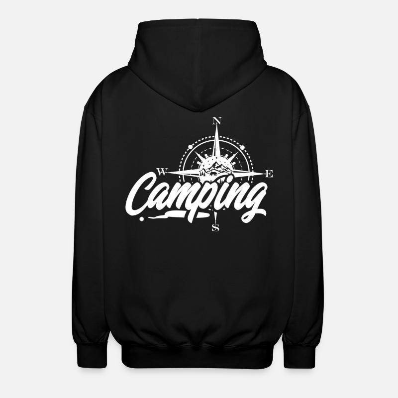 Camping - Unisex Kapuzenjacke - Schwarz