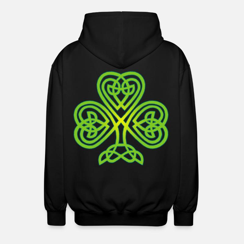 Trèfle d'Irlande - Veste à capuche unisexe - noir