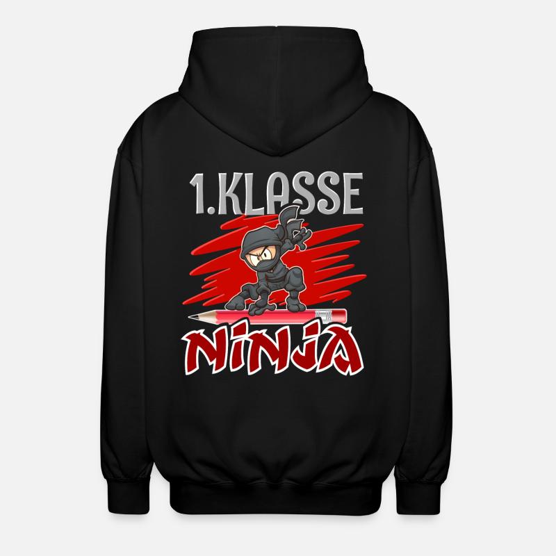 1. Klasse Ninja Einschulung - Unisex Kapuzenjacke - Schwarz
