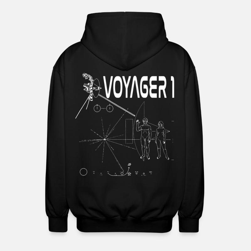Sonde spatiale voyager 1 blanche - Veste à capuche unisexe - noir